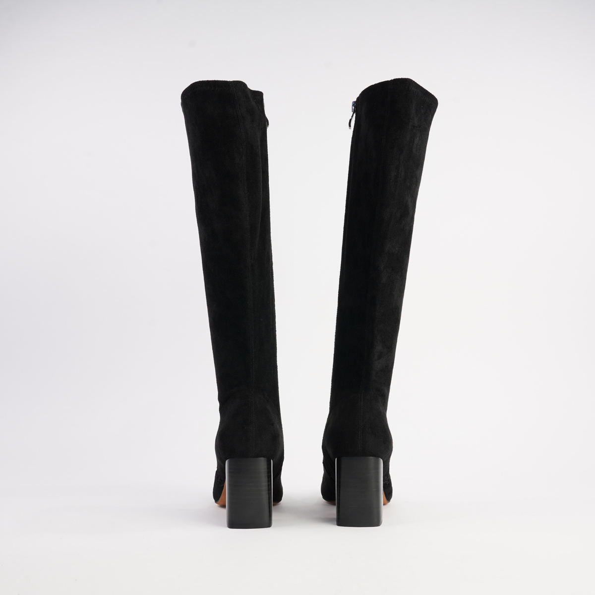 Sari Black Stretch Knee High Boots