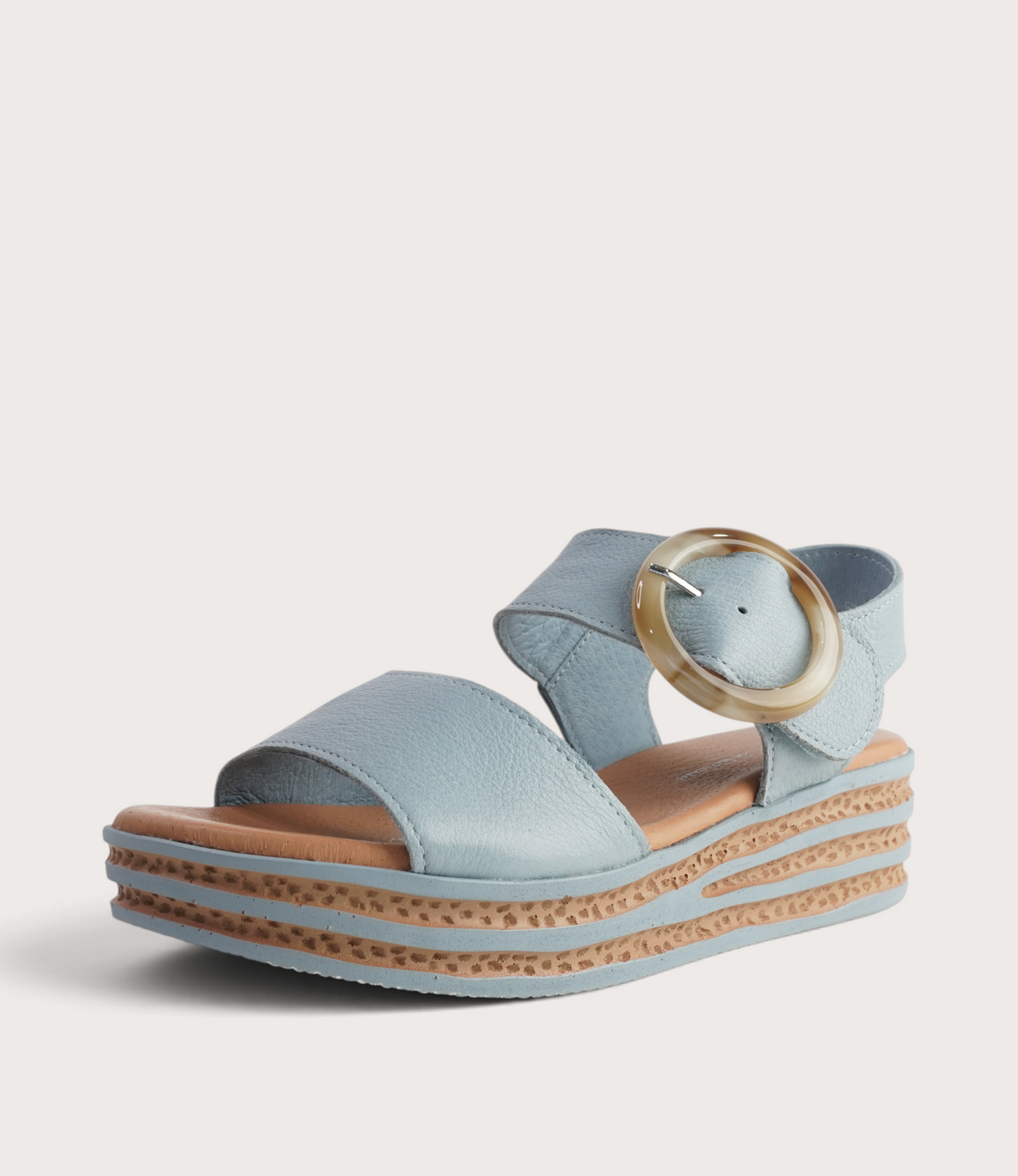 Cubbie Denim Leather Sandals