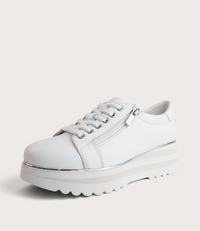 Eammes White Leather Sneakers