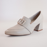 Moseles Vanilla Leather Heeled Loafers