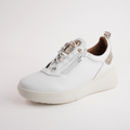 Tickler White Leather Sneakers