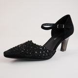 Krama Black Leather Heels