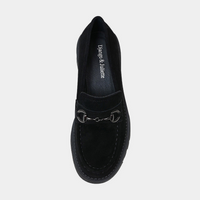 Zoey Black Suede Loafers