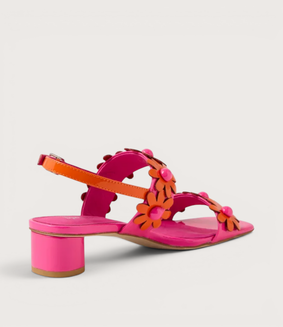 Hatsyl Fuschia/Orange Patent Heels