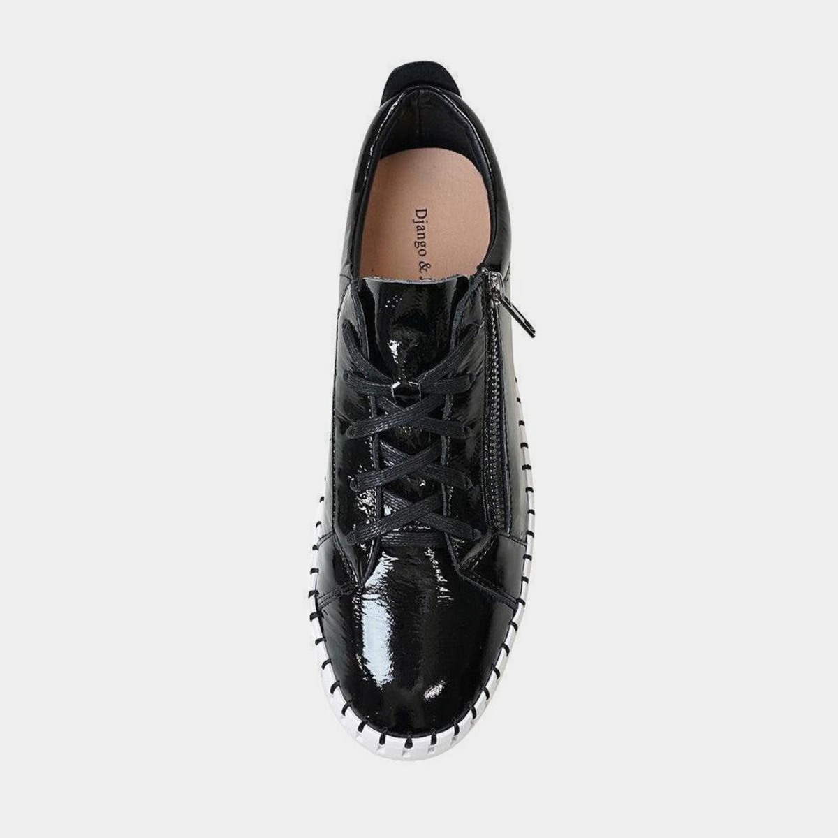 Bump Black Patent Leather Sneakers - Shouz