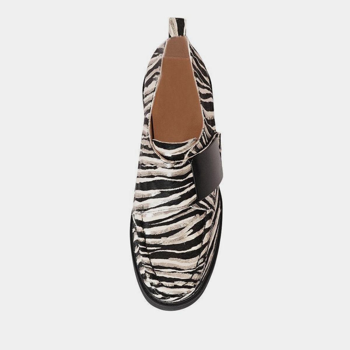 Umbers Zebra Pony Heeled Loafers