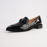 Elliotts Black Patent/ Black Leather Loafers - DJANGO AND JULIETTE | Shouz