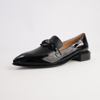 Elliotts Black Patent/ Black Leather Loafers - DJANGO AND JULIETTE | Shouz