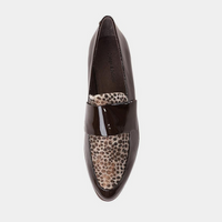 Gabrian Choc Patent/Choc Leopard Leather Loafers