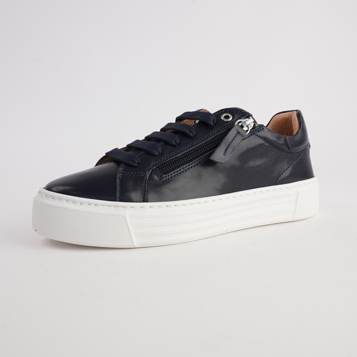 Elly Deep Ocean Leather Sneakers - SALA | Shouz