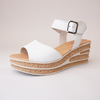 Pina White Leather Sandals