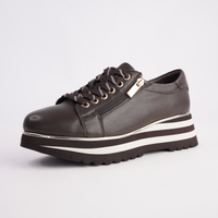 Eammes Choc/Milk Leather Sneakers