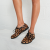Derby Dark Camel Leopard/Black Lace Up Flats