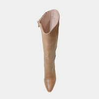 Allouta Tan Leather Knee High Boots