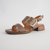 Ikam Pecan Leather Sandals