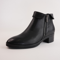 Twotimes Black/Black Heel Leather Ankle Boots