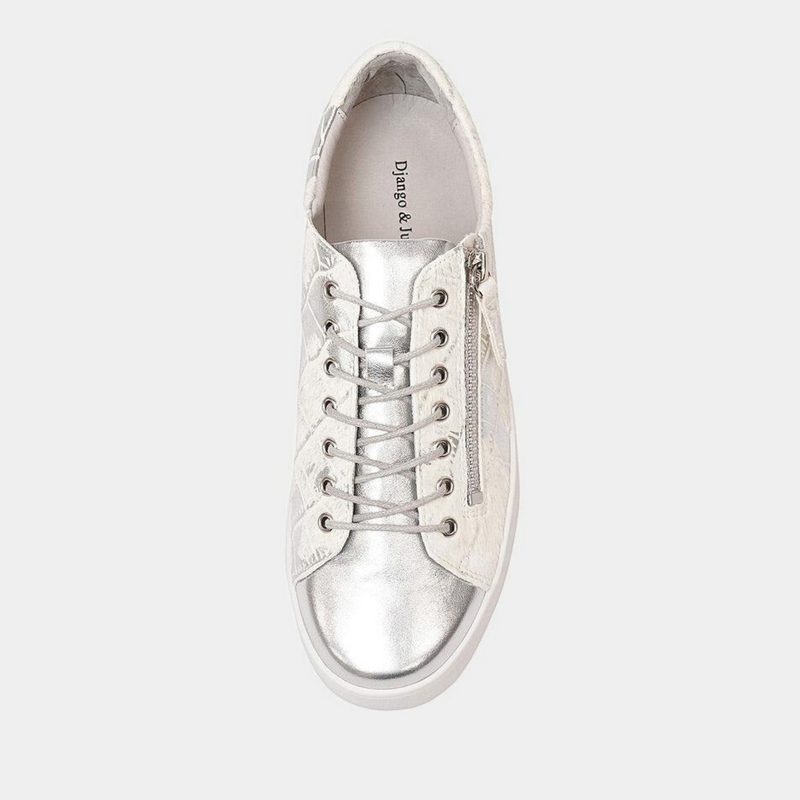 Laila Silver Leather Sneakers