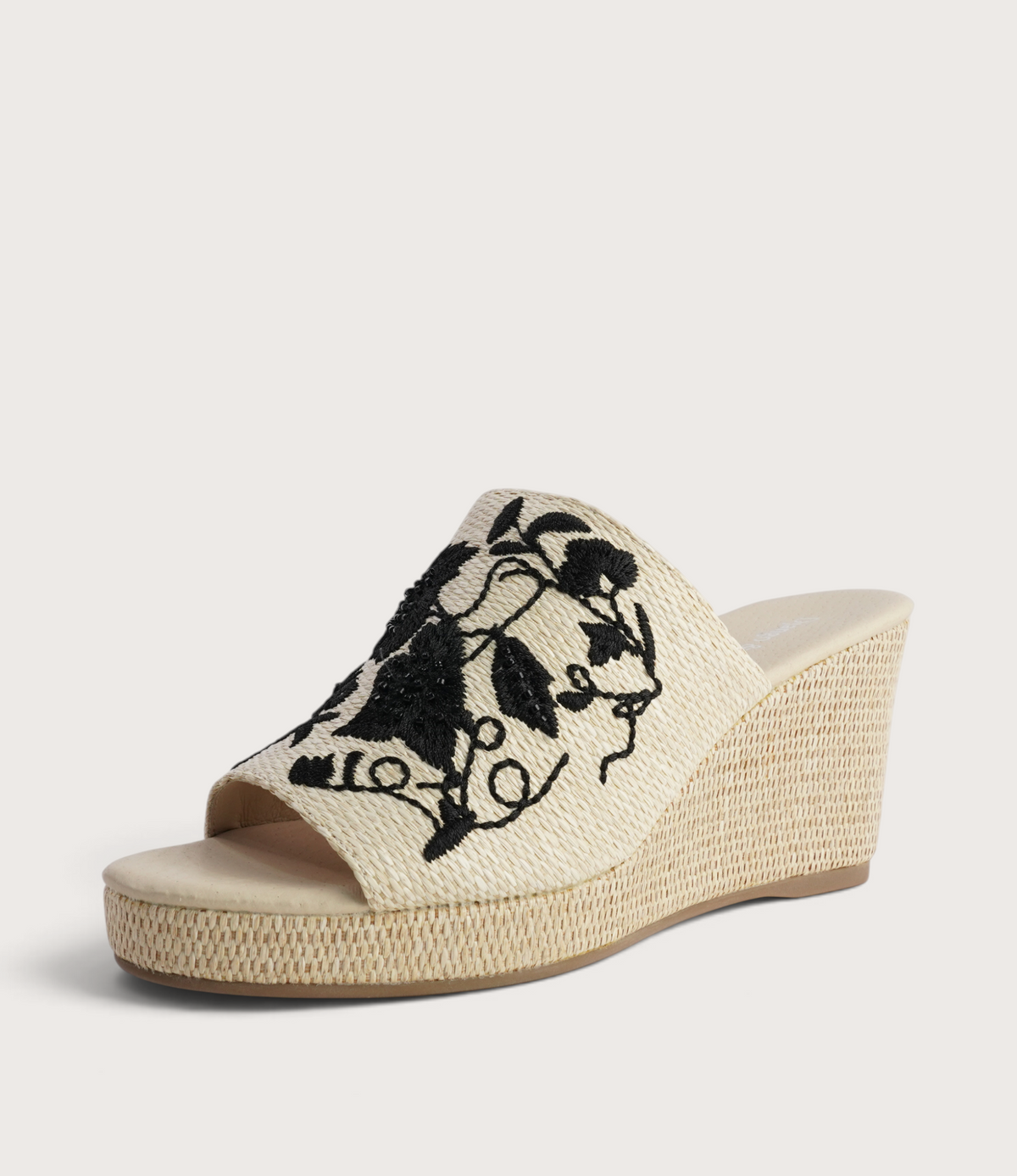 Pixiel Natural/ Black Espadrille Wedges