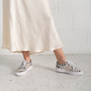 Nenna Zebra Leather/ Gold Jewels Leather Sneakers