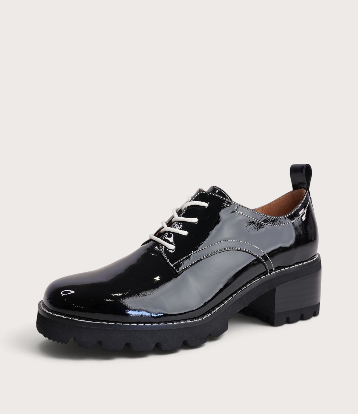 Daya Black Patent Leather Brogues