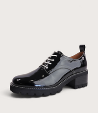 Daya Black Patent Leather Brogues