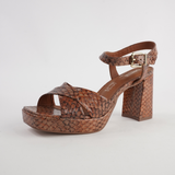 Runaway Python Leather Heels