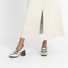 Bergen Bone/ Black Leather Heels