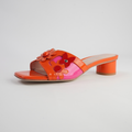 Hetti Orange/ Pink Multi Patent Leather Heels