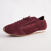 Ruby Burgandy Suede Sneakers - WITH GRACE | Shouz