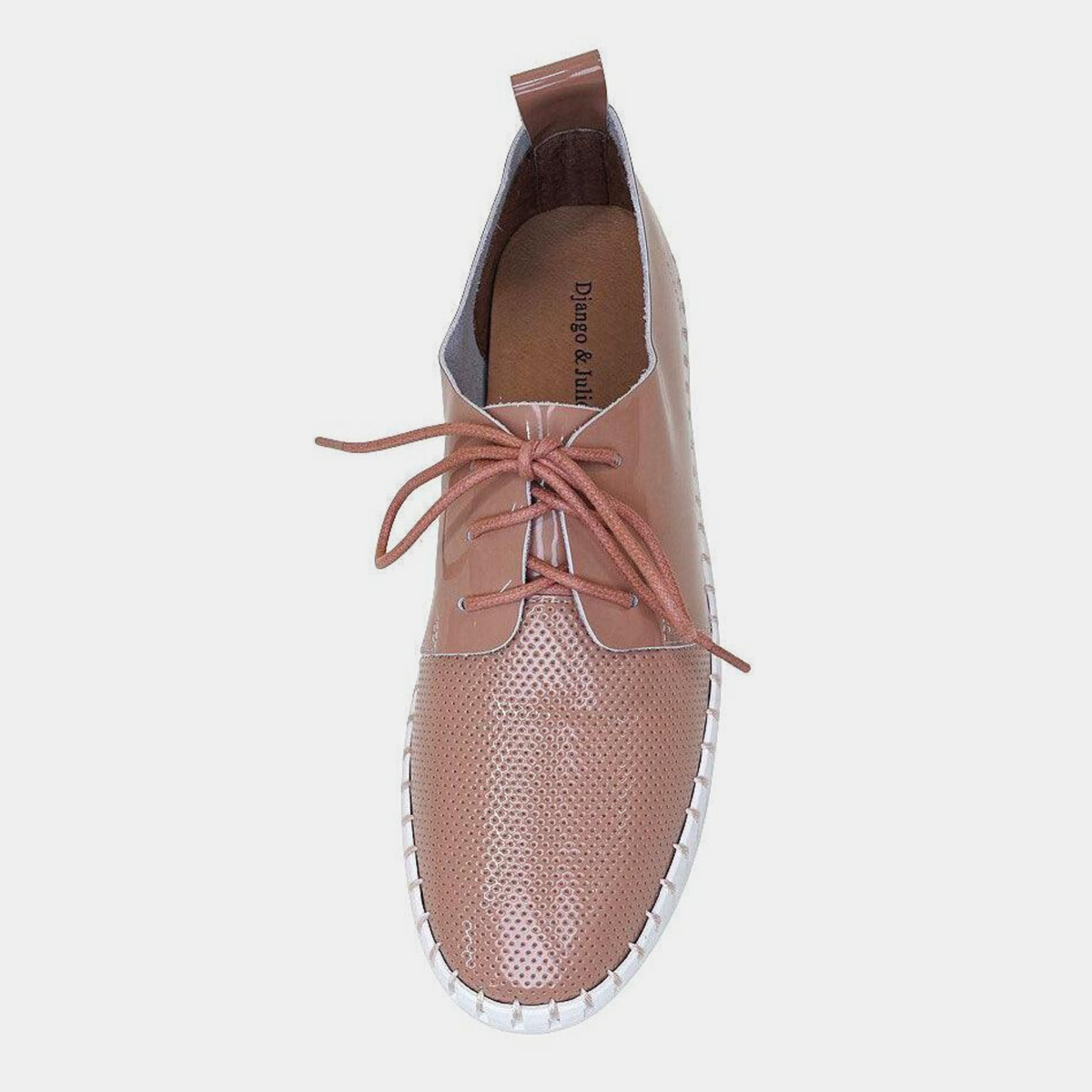 Batu Dark Cafe Patent Leather Sneakers - DJANGO AND JULIETTE | Shouz