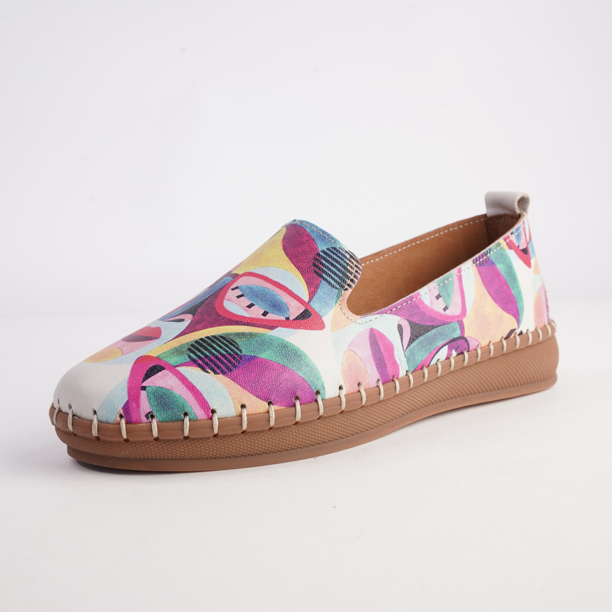 Reba Portrait Leather Flats - SALA | Shouz