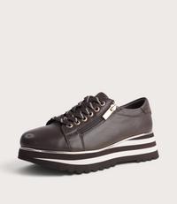 Eammes Choc/Milk Leather Sneakers