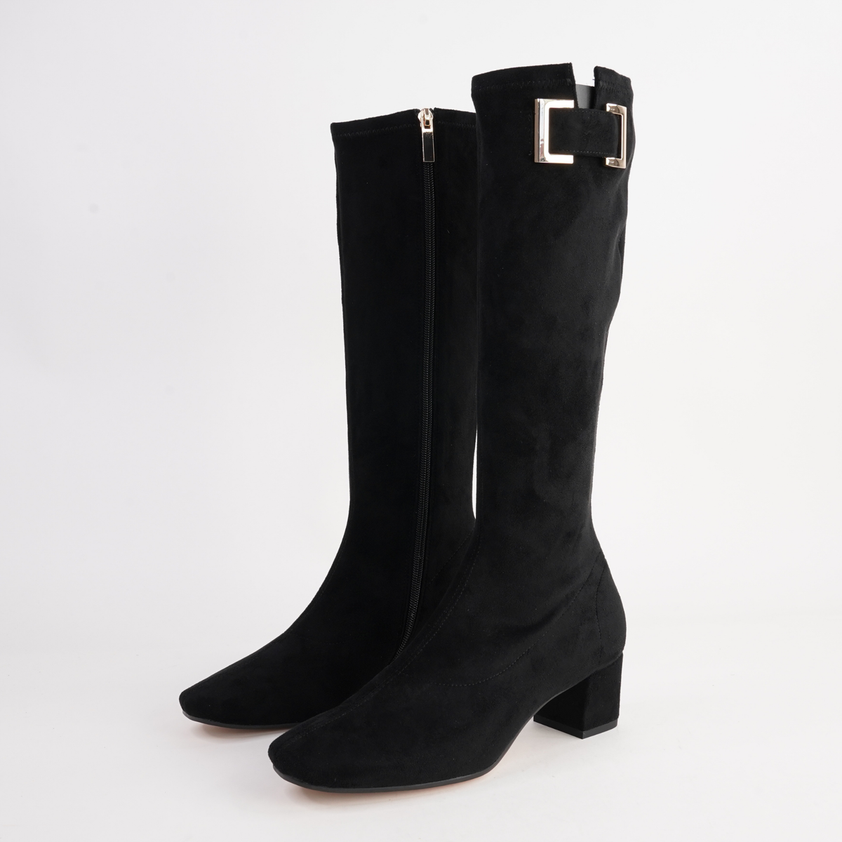 Handan Black Stretch Microsuede Boots - DJANGO AND JULIETTE | Shouz