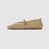 Clove Natural Crochet Flats