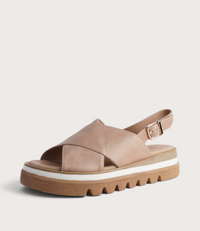 Sasi Cappuccino Leather Sandals