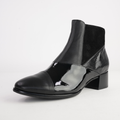 Award Black Mix Leather Ankle Boots