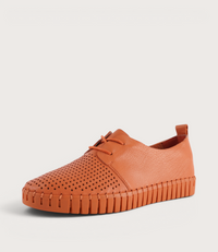 Huston Orange/ Orange Sole Leather Sneakers