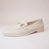 Lana Cream Leather Loafers