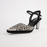 Kyler Black/ Gold Leather Heels