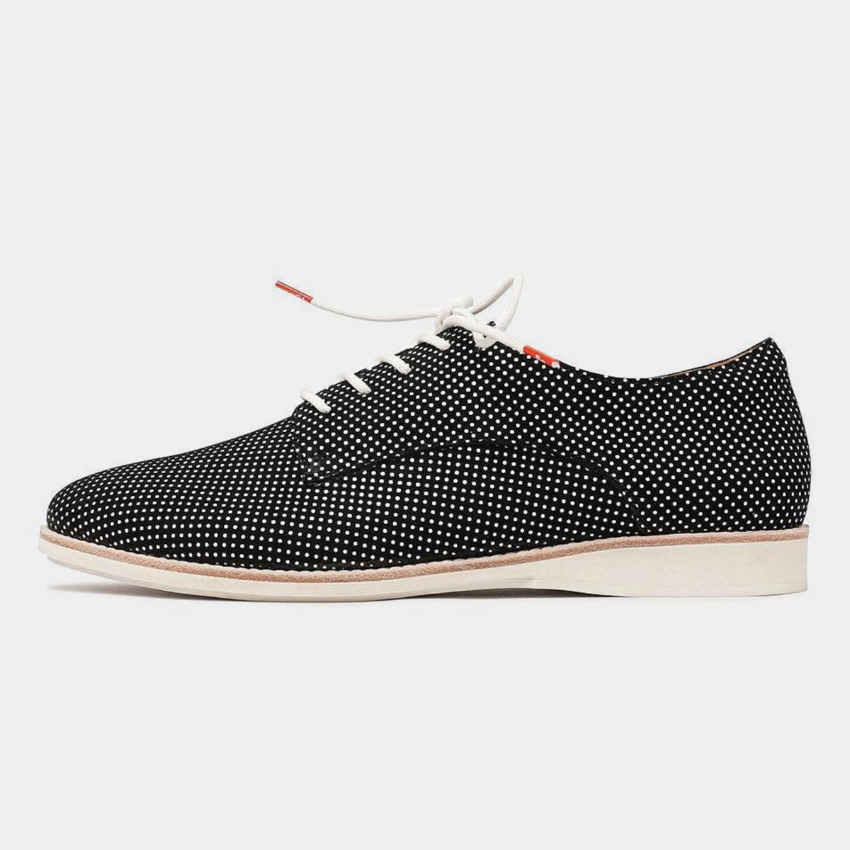 Derby Black Dream Leather Lace Up Flats - ROLLIE | Shouz