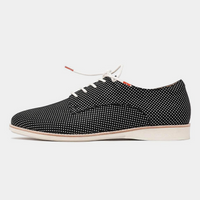 Derby Black Dream Leather Lace Up Flats