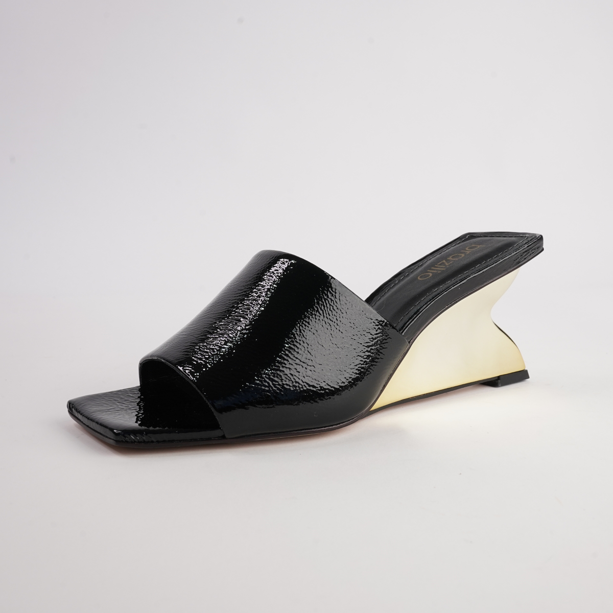 KL7040001 Black Patent Wedges - BRAZILLIO | Shouz