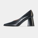 Zanie Black Leather Heels - EOS FOOTWEAR | Shouz