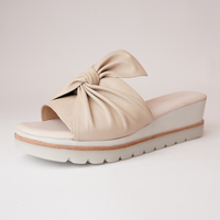 Wolin Camel/ Ivory Sole Leather Sandals