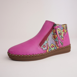 Regan Bead Picasso Leather Ankle Boots