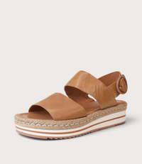 Atha Dark Tan Leather Sandals