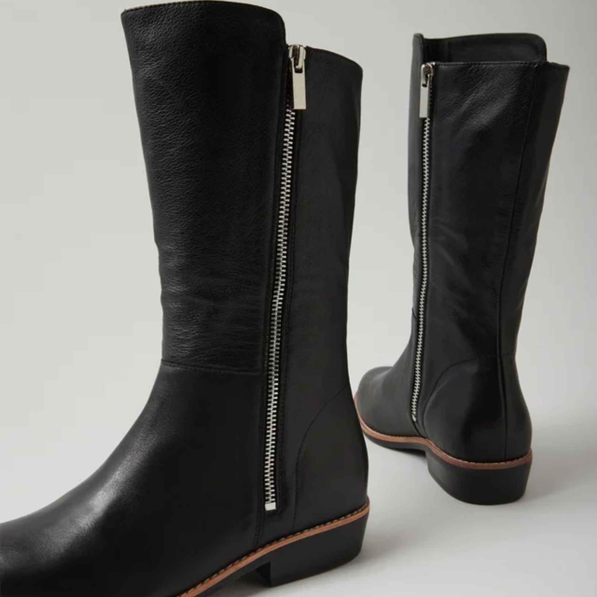 Lomar Black Leather/ Black Sole Calf Boots - DJANGO AND JULIETTE | Shouz