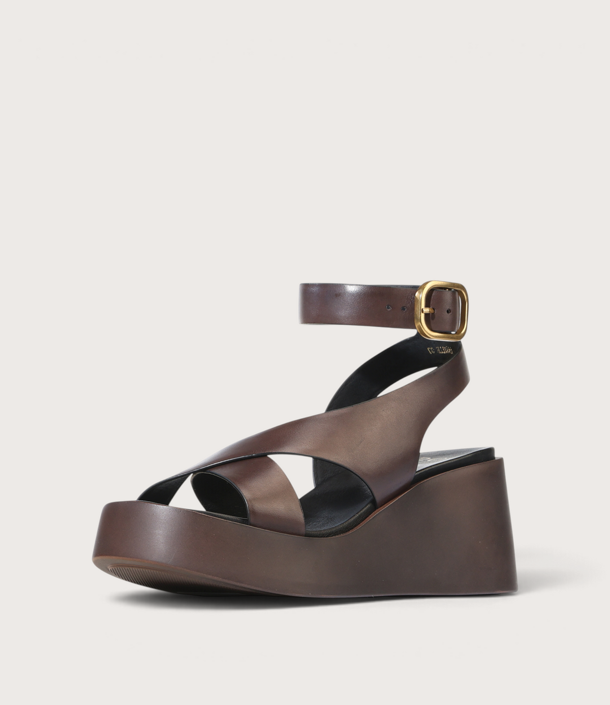Arielle Chestnut Leather Wedges