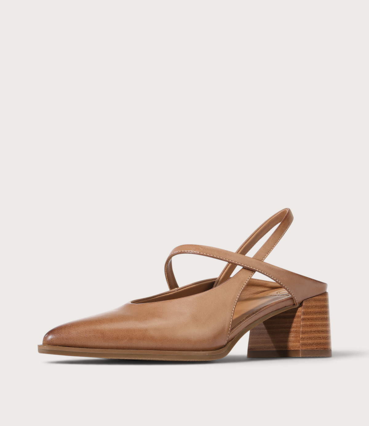 Aurais Pecan Leather Heels