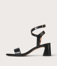 Basili Black Leather Heels